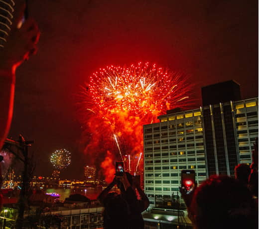 Topknot fireworks